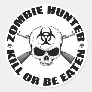 Zombie Hunter 2 Runder Aufkleber