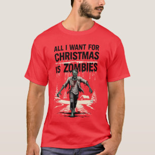 Zombie Hunter Christmas Wish Zombies zu Weihnachte T-Shirt