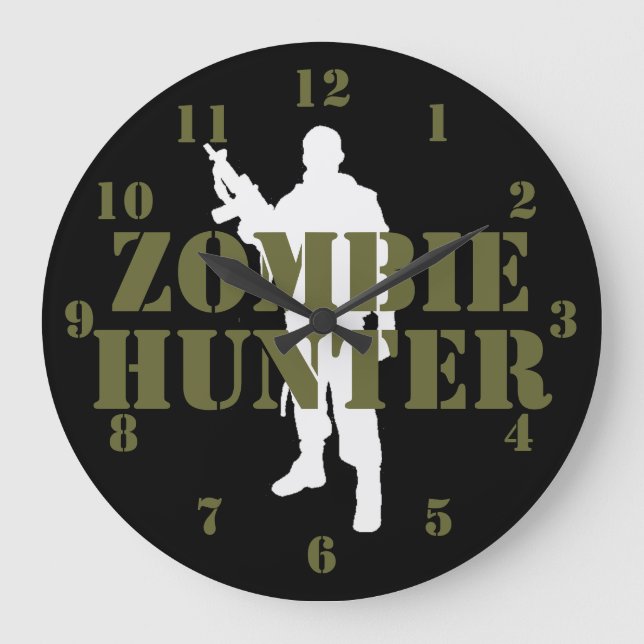ZOMBIE HUNTER GROßE WANDUHR (Vorderseite)