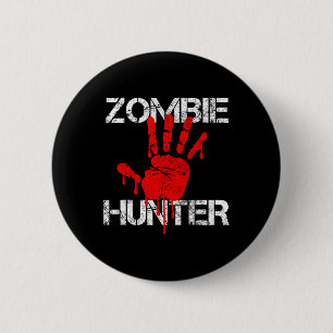 Zombie Hunter Halloween Jagd Blut Hand Outfit Button