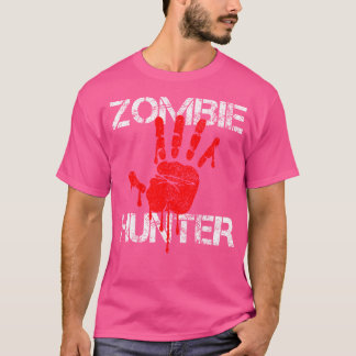 Zombie Hunter Halloween Jagd Blut Hand T-Shirt