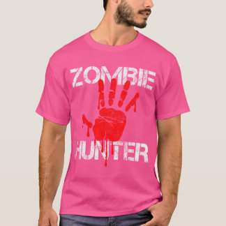 Zombie Hunter Halloween Jagd Blut Hand T-Shirt
