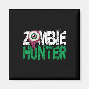 Zombie Hunter Halloween-Shirt Niedlich mit einem A Magnet