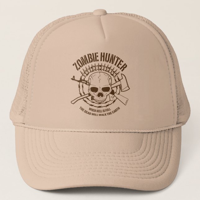 Zombie Hunter Hat Truckerkappe (Vorderseite)