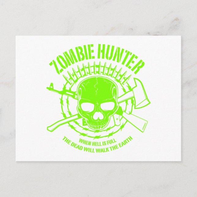 Zombie Hunter Postcard Postkarte (Vorderseite)