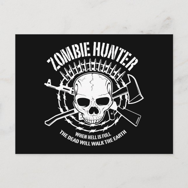 Zombie Hunter Postcard Postkarte (Vorderseite)