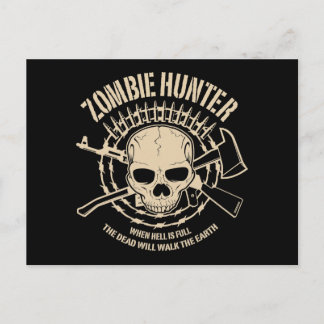 Zombie Hunter Postcard Postkarte