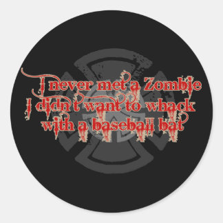 Zombie Hunter Runder Aufkleber