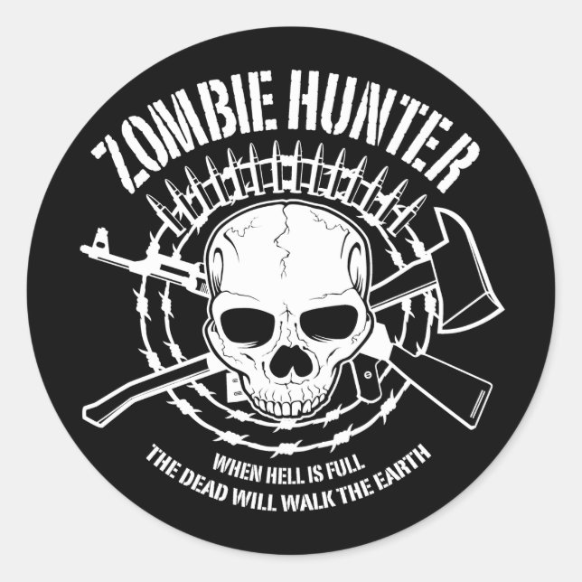 Zombie Hunter Sticker (Vorderseite)