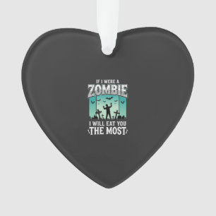 Zombie ich werde dich Halloween-Design_1 essen Ornament