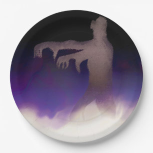 Zombie im Nebel Pappteller