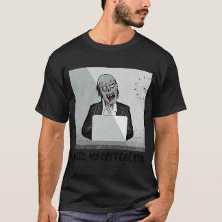 ZOMBIE IN ZOOM-KLASSE SCHLÄFRIG BRAUCHT KAFFEE KAF T-Shirt