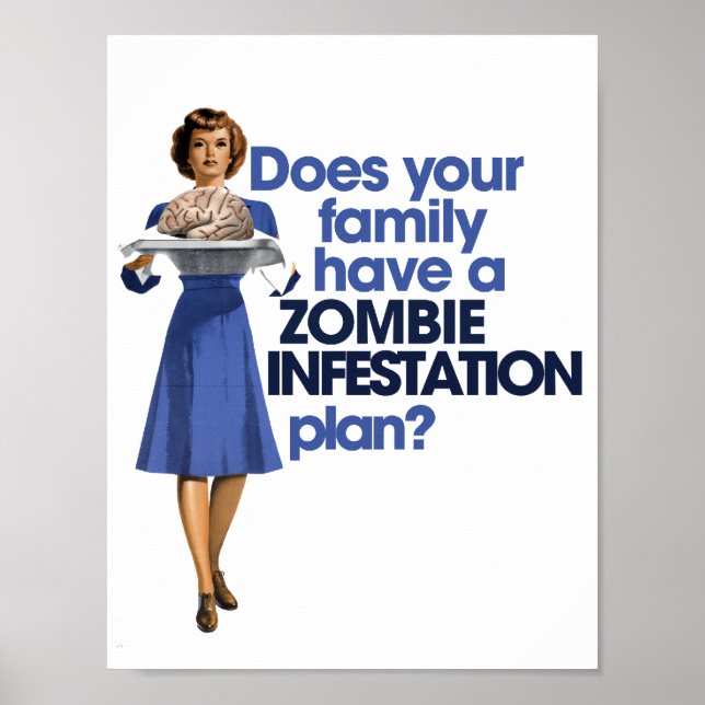 Zombie-Infektionsplan Poster (Vorne)