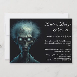 Zombie Invasion   Halloween Costume Party Einladung