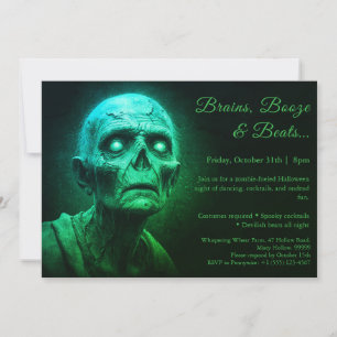 Zombie-Invasion Halloween-Kostümparty Einladung