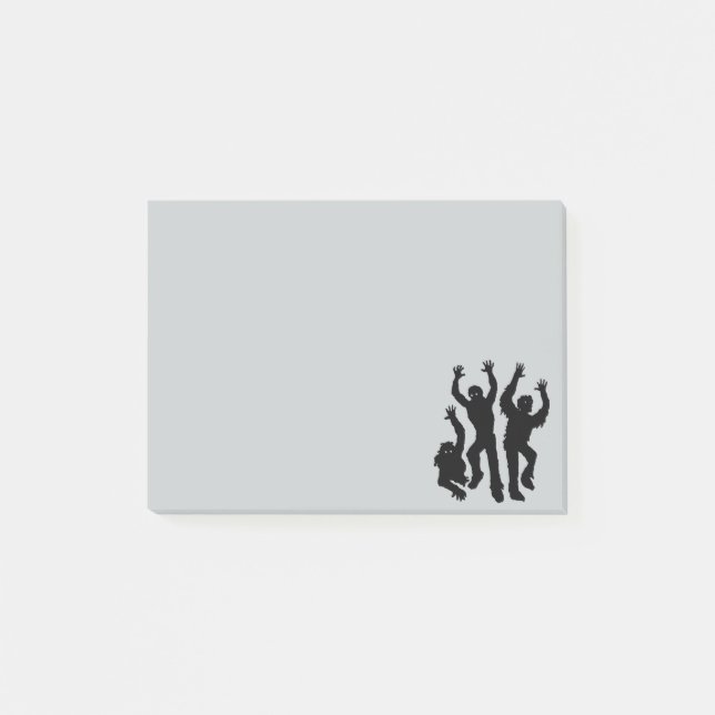 Zombie-Invasion Post-it Klebezettel (Vorderseite)