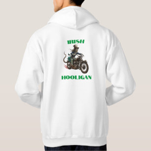 Zombie Irish Hooligan Biker Hoodie