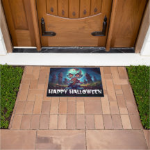 Zombie isst Schokolade Frohes Halloween