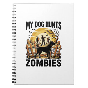Zombie-Jagdhund-Vintage-Halloween-T-Shirt_1 Notizblock