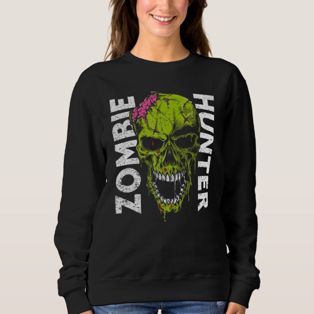 Zombie-Jäger-Halloween-Kleidung Halloween 1 Sweatshirt (Vorderseite)