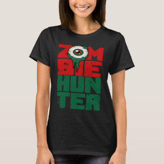 Zombie Jäger Halloween Süß mit einem Auge jagend T-Shirt