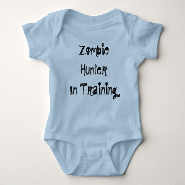 Zombie-Jäger im Training Baby Strampler (Vorderseite)