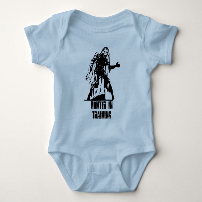 Zombie-Jäger im Trainings-Baby-Shirt Baby Strampler (Vorderseite)