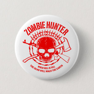Zombie-Jäger-Knopf Button