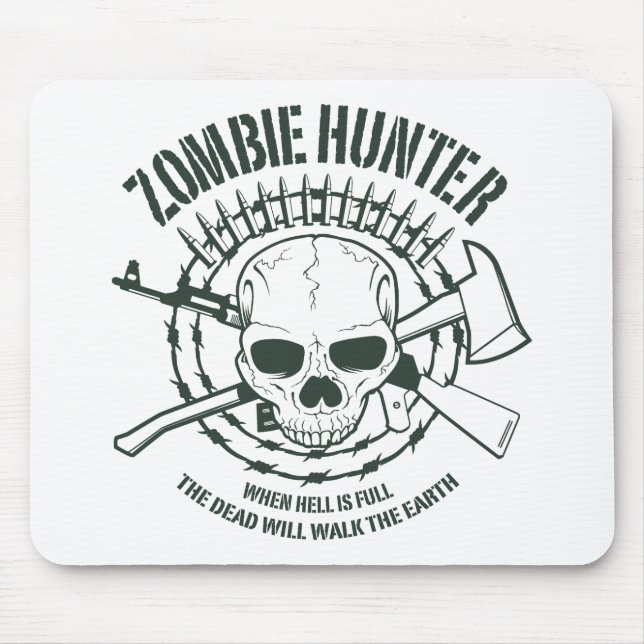 Zombie-Jäger Mousepad (Vorne)