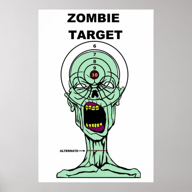 Zombie Jäger Zielposter Poster (Vorne)