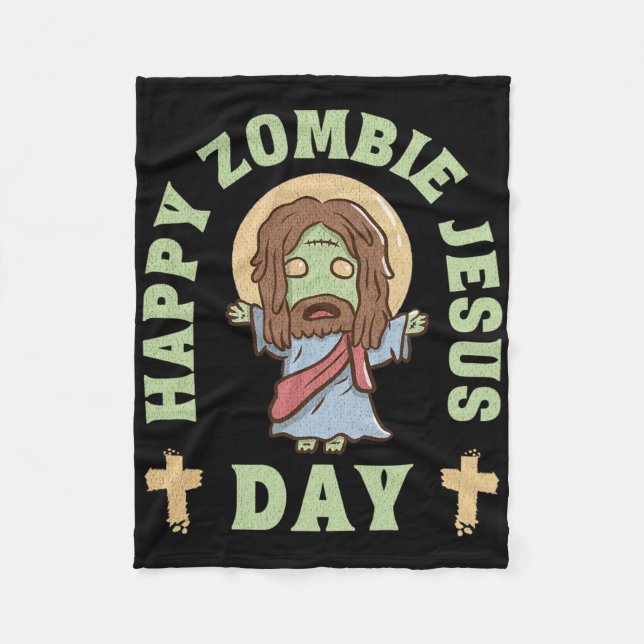 Zombie-Jesus-Tag  Fleecedecke (Vorderseite)