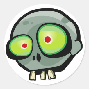 Zombie Jim Runder Aufkleber
