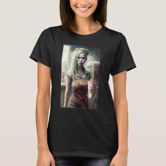 Zombie-Kaffee Barista Zombies im Alltag S T-Shirt