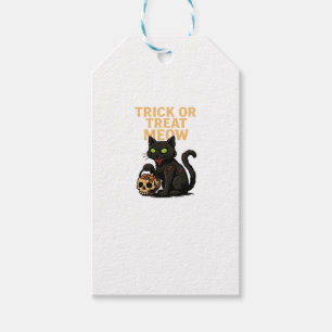 Zombie-Katze � Trick or Treat Meow Halloween-Desig Geschenkanhänger