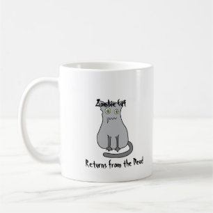Zombie-Katzen-Grau Kaffeetasse