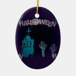 Zombie Keramik Ornament