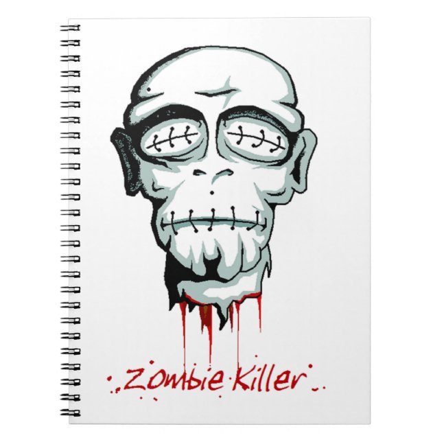 Zombie Killer-Notebook Notizblock (Vorderseite)