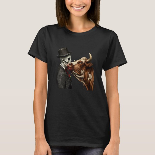 Zombie Kisses Cow T-Shirt (Vorderseite)
