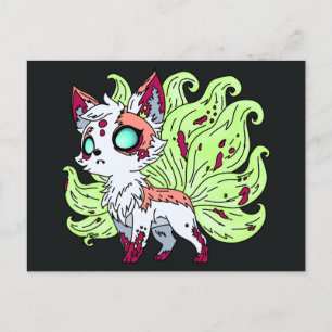 Zombie Kitsune Postkarte