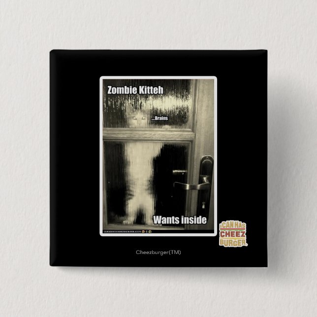 Zombie Kitteh Button (Vorderseite)