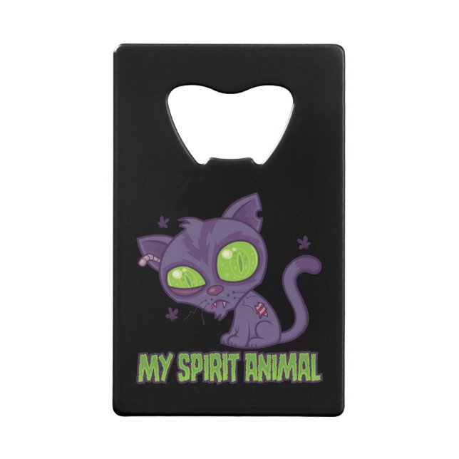 Zombie Kitten Is My Spirit Animal Geldbeutel Flaschenöffner (Vorderseite)