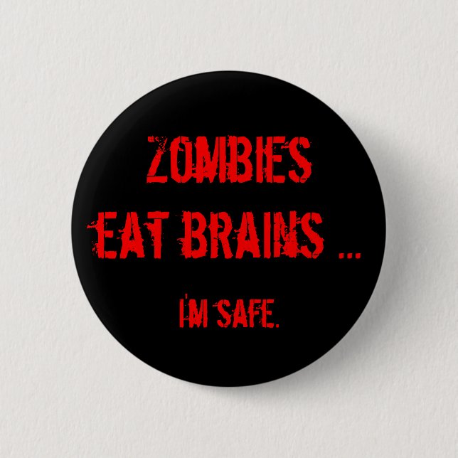 Zombie-Knopf Button (Vorderseite)