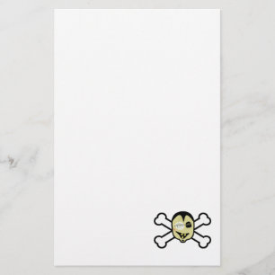 Zombie Kopf und Kreuz Briefpapier
