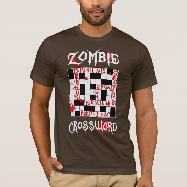 Zombie-Kreuzworträtsel T-Shirt (Vorderseite)