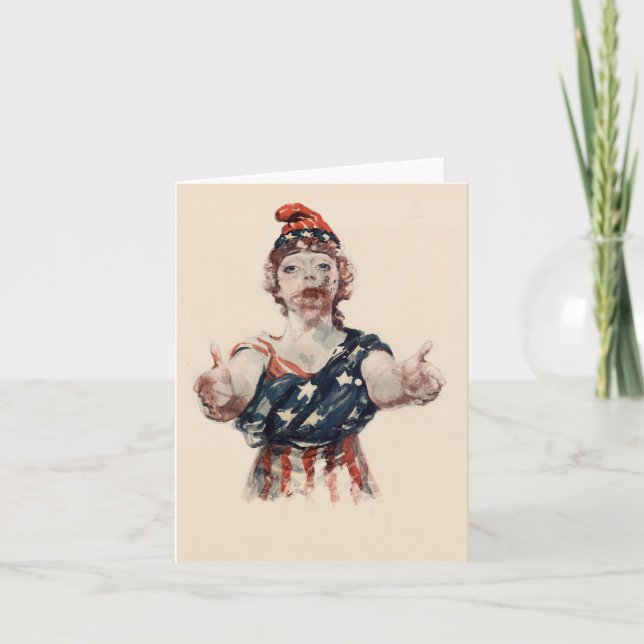 Zombie Lady Liberty Karte (Vorderseite)