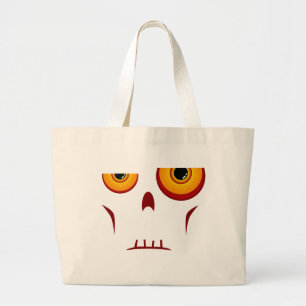 Zombie-langes Gesichts-Tasche Jumbo Stoffbeutel