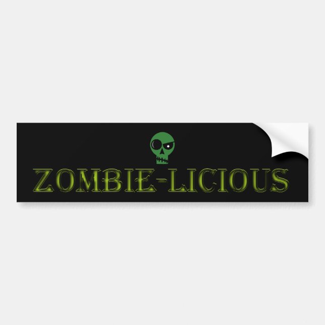 Zombie-licious Autoaufkleber (Vorne)
