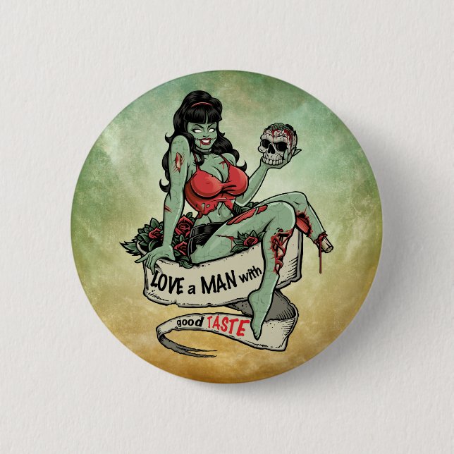 Zombie-Liebe Button (Vorderseite)