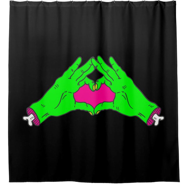 Zombie-Liebe Duschvorhang (Vorderseite)