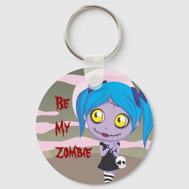 Zombie-Liebe Schlüsselanhänger (Vorderseite)